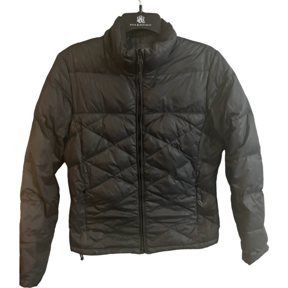 EDDIE BAUER Black Warm 700 FILL GOOSE DOWN JACKET Winter Ski Hike Coat Women S